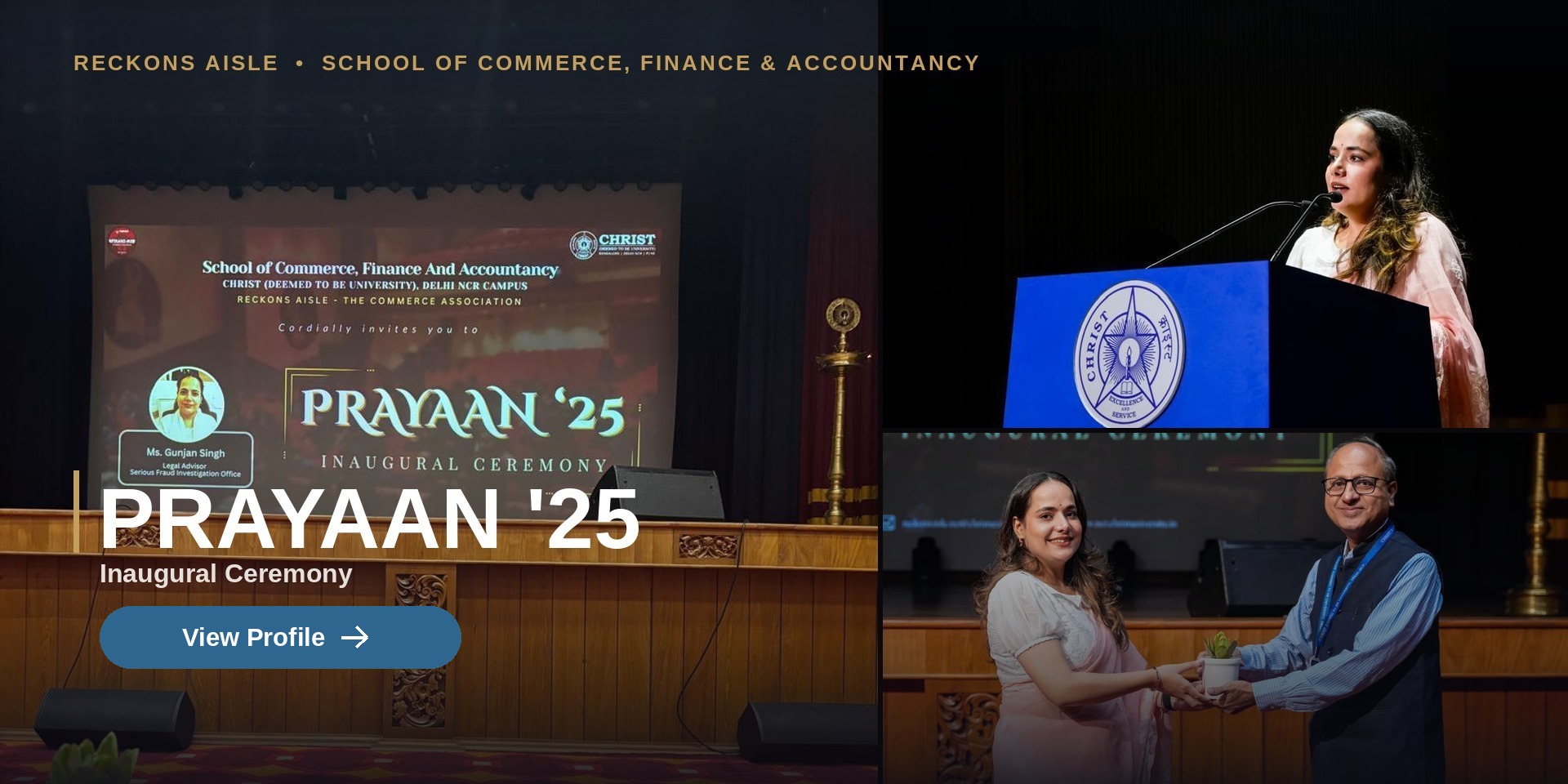Gunjan Singh speaking at the Prayaan '25 inaugural ceremony
